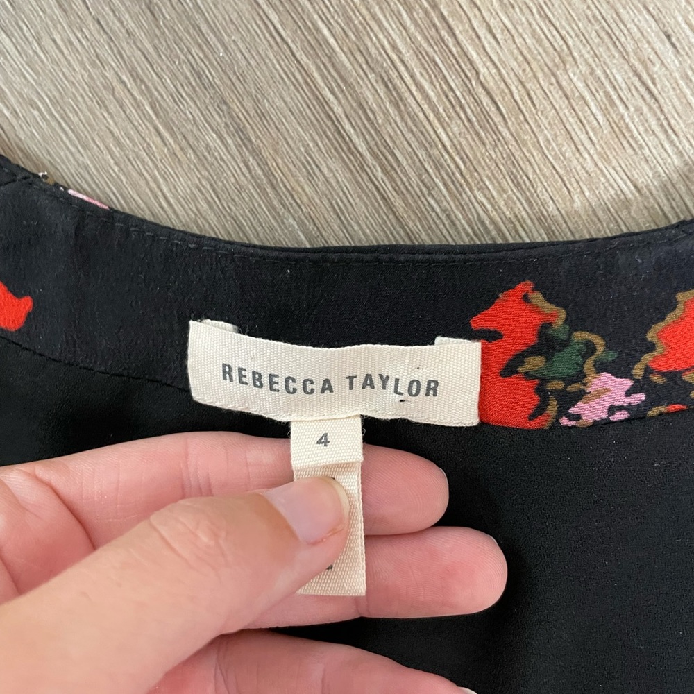 Rebecca Taylor margurte floral 100% silk dress - Picture 3 of 7